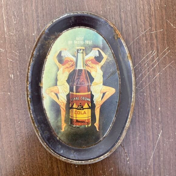 Royal Crown RC Cola Tip Tray Fabcraft Dancing Women 1920s Reproduction SMALL - Picture 1 of 2